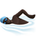 🏊🏿‍♂️ man swimming: dark skin tone display on Apple